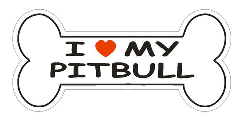 Love My Pitbull Bumper Sticker or Helmet Sticker D1098 Dog Bone Pet Lover - Winter Park Products