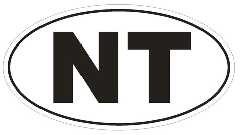 NT Neutral Zone Country Code Oval Bumper Sticker or Helmet Sticker D1062 - Winter Park Products