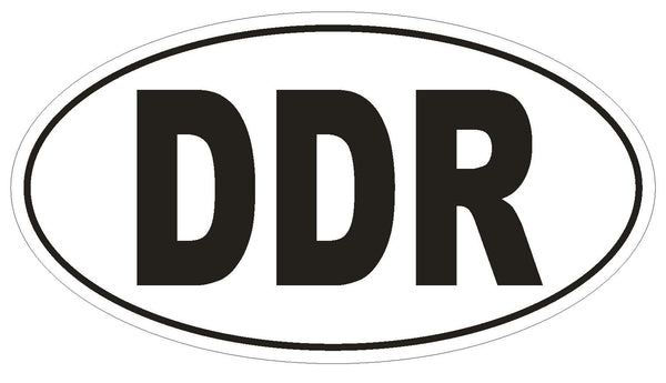 DDR Germany Country Code Oval Bumper Sticker or Helmet Sticker D939 ...