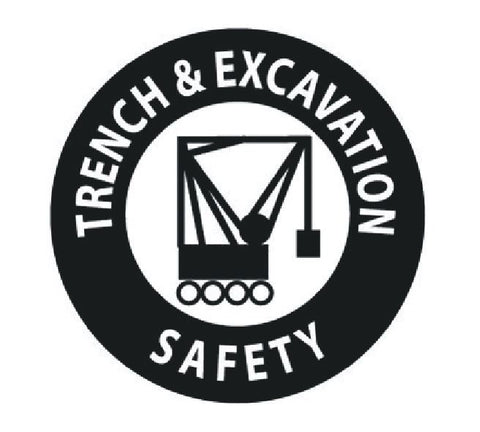 Trench & Excavation Safety Hard Hat Decal Hardhat Sticker Helmet Label H245 - Winter Park Products