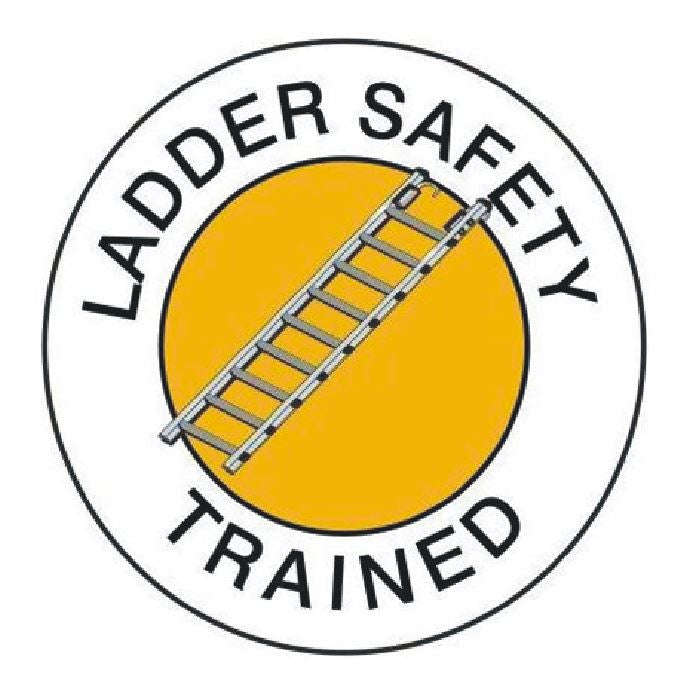 Ladder Safety Trained Hard Hat Decal Hardhat Sticker Helmet Label H234 - Winter Park Products
