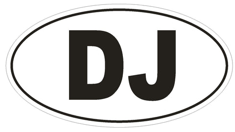 DJ djibouti Country Code Oval Bumper or Helmet Sticker D945 djiboutian - Winter Park Products