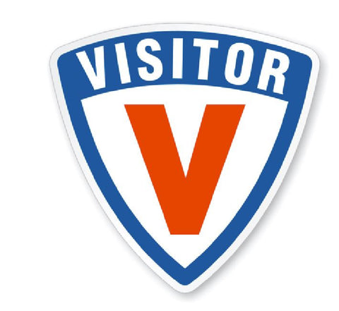 Visitor Hard Hat Decal Hard Hat Sticker Helmet Safety H191 - Winter Park Products