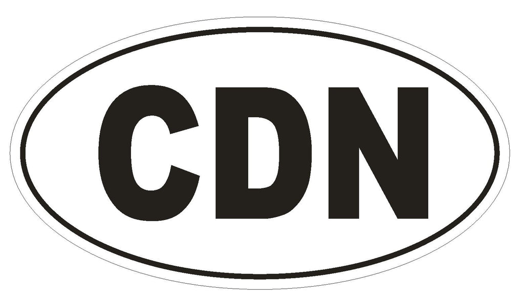 CDN Canada Country Code Oval Bumper Sticker or Helmet Sticker D965 Canadian - Winter Park Products