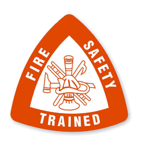Fire Safety Trained Hard Hat Decal Hard Hat Sticker Helmet Safety Label H185 - Winter Park Products