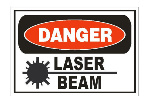 Danger Laser Beam Sticker Safety Sign Decal Label D880 - Winter Park Products