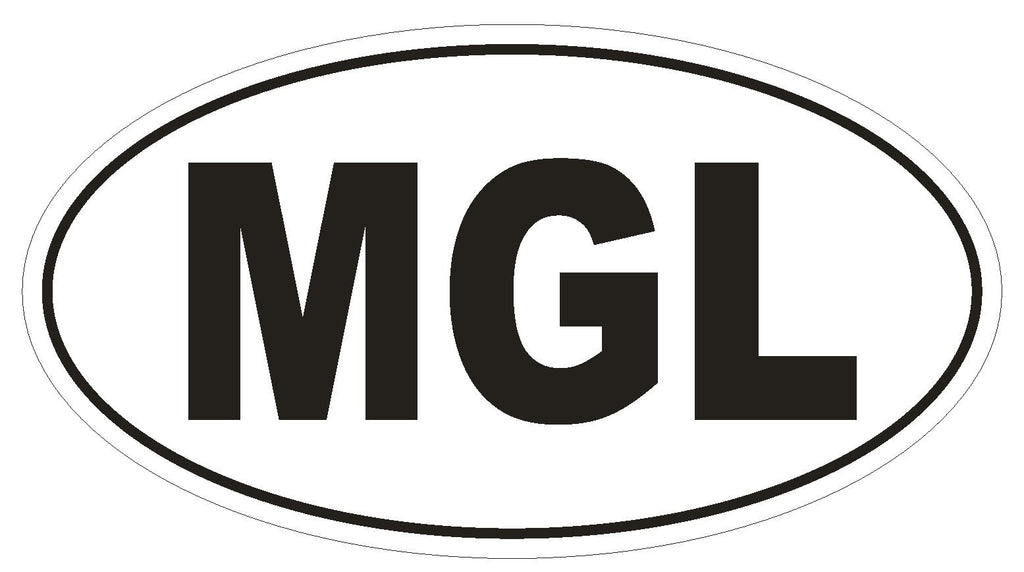 MGL Mongolia Country Code Oval Bumper Sticker or Helmet Sticker D973 - Winter Park Products