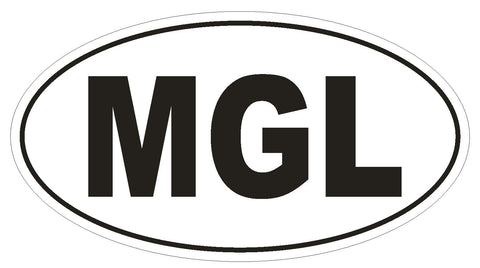 MGL Mongolia Country Code Oval Bumper Sticker or Helmet Sticker D973 - Winter Park Products