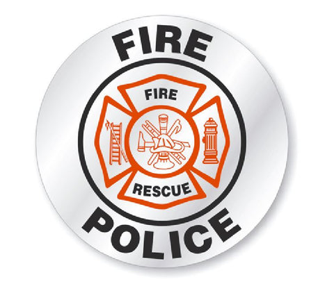Fire Police Fire Rescue Dept Hard Hat Decal Hardhat Sticker Helmet Label H183 - Winter Park Products