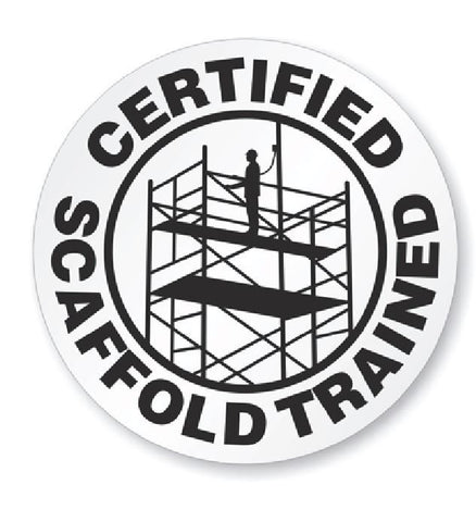 Certified Scaffold Trained Hard Hat Decal Hardhat Sticker Helmet Label H199 - Winter Park Products