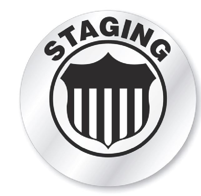 Staging Hard Hat Decal Hardhat Sticker Helmet Label H225 - Winter Park Products