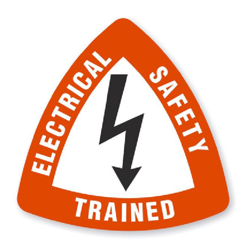 Electrical Safety Trained Hard Hat Decal Hard Hat Sticker Helmet Safety H190 - Winter Park Products