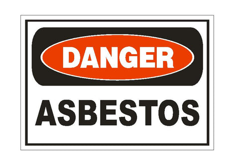 Danger Asbestos Sticker Safety Sign Decal Label D868 - Winter Park Products