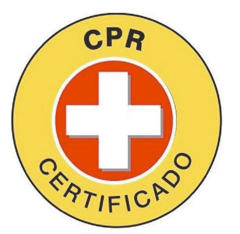 Spanish CPR Certified Hard Hat Decal Hardhat Sticker Helmet Label H247 - Winter Park Products