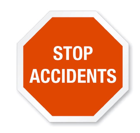 Stop Accidents Hard Hat Decal Hardhat Sticker Helmet Label H222 - Winter Park Products