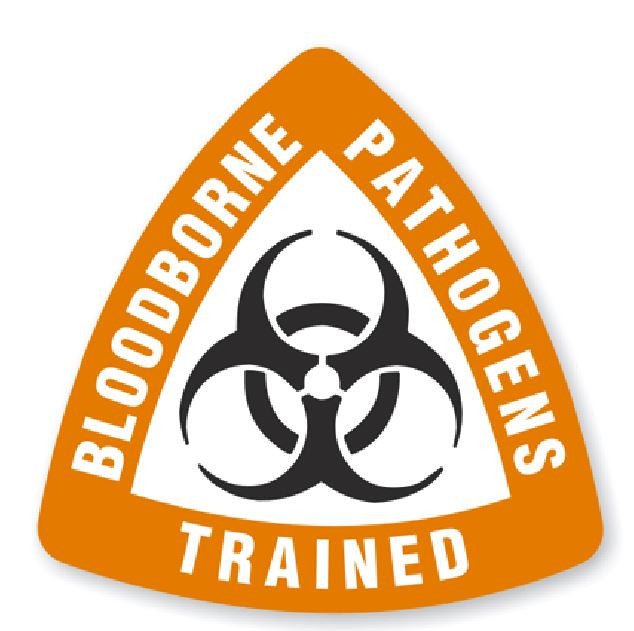 Bloodborne Pathogens Hard Hat Decal Hard Hat Sticker Helmet Safety Label H188 - Winter Park Products