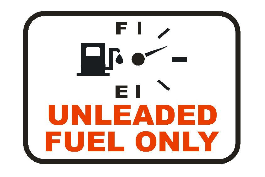 Unleaded Fuel Only Sticker Safety Decal Label D861 Unleaded Gas Only - Winter Park Products