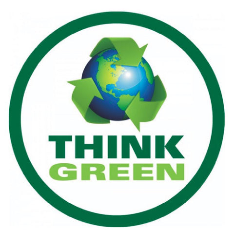 Think Green Hard Hat Decal Hardhat Sticker Helmet Label H227 - Winter Park Products