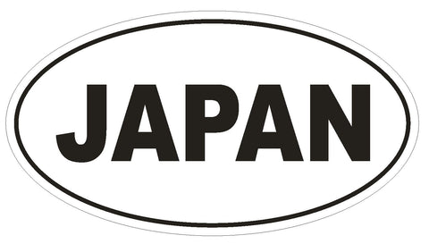 JAPAN Country Code Oval Bumper Sticker or Helmet Sticker D998 - Winter Park Products