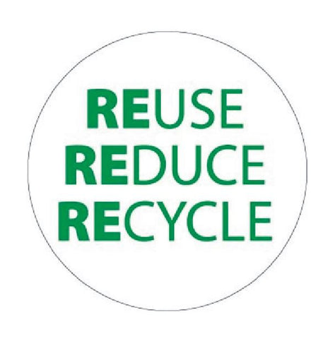 Reuse Reduce Recycle Hard Hat Decal Hardhat Sticker Helmet Label H243 - Winter Park Products