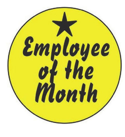 Employee Of The Month Hard Hat Decal Hardhat Sticker Helmet Label H242 - Winter Park Products