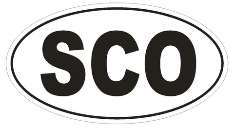 SCO Scotland Country Code Oval Bumper Sticker or Helmet Sticker D1004 - Winter Park Products