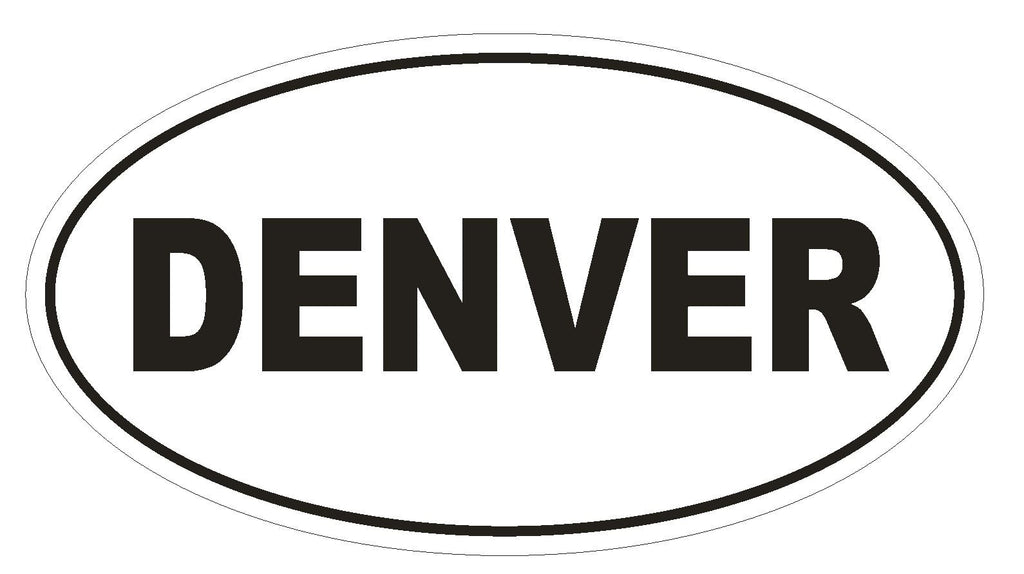 DENVER City Code Oval Bumper Sticker or Helmet Sticker D1001 Colorado - Winter Park Products