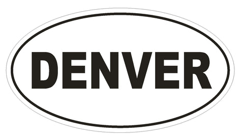 DENVER City Code Oval Bumper Sticker or Helmet Sticker D1001 Colorado - Winter Park Products