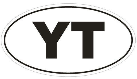 YT Mayotte Country Code Oval Bumper Sticker or Helmet Sticker D1053 - Winter Park Products