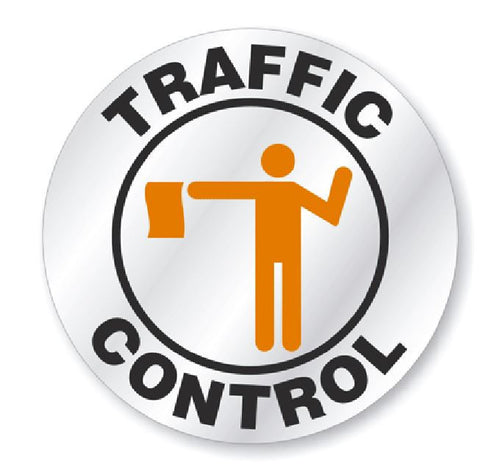 Traffic Control Hard Hat Decal Hardhat Sticker Helmet Label H226 - Winter Park Products
