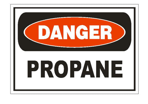 Danger Propane Sticker Safety Sign Decal Label D869 - Winter Park Products