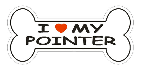 Love My Pointer Bumper Sticker or Helmet Sticker D1101 Dog Bone Pet Lover - Winter Park Products