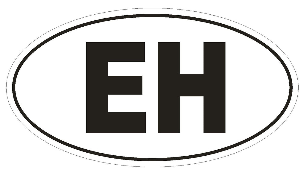 EH Western Sahara Country Code Oval Bumper Sticker or Helmet Sticker D1026 - Winter Park Products