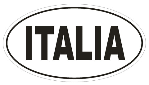 ITALIA Country Code Oval Bumper Sticker or Helmet Sticker D929 Italy - Winter Park Products