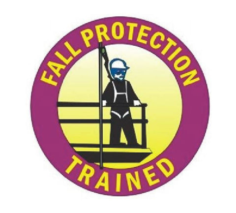 Fall Protection Trained Hard Hat Decal Hardhat Sticker Helmet Label H236 - Winter Park Products