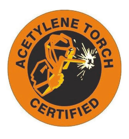 Acetylene Torch Certified Hard Hat Decal Hardhat Sticker Helmet Label H231 - Winter Park Products