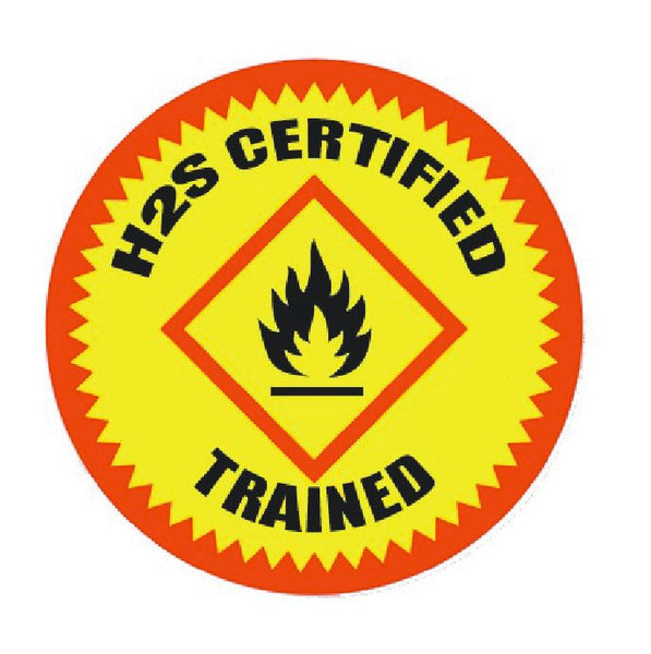 H2S Hydrogen Sulfide Trained Hard Hat Decal Hardhat Sticker Helmet Lab ...