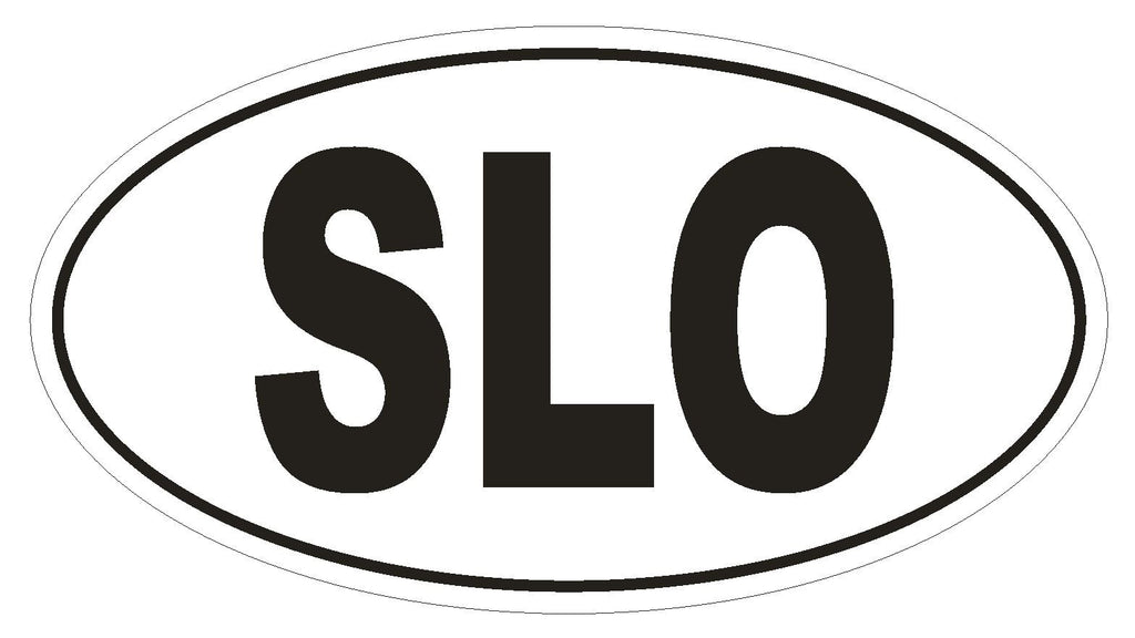 SLO Slovenia Country Code Oval Bumper Sticker or Helmet Sticker D986 - Winter Park Products