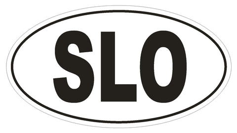 SLO Slovenia Country Code Oval Bumper Sticker or Helmet Sticker D986 - Winter Park Products