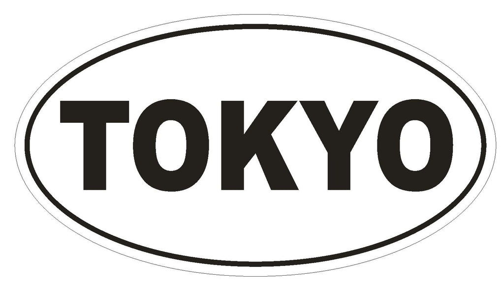 TOKYO Country Code Oval Bumper Sticker or Helmet Sticker D999 Japan - Winter Park Products