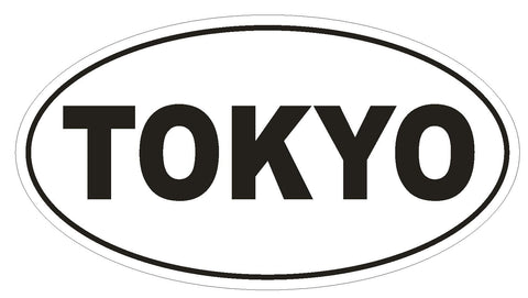 TOKYO Country Code Oval Bumper Sticker or Helmet Sticker D999 Japan - Winter Park Products