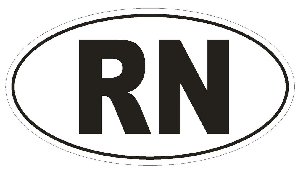 RN Niger Country Code Oval Bumper Sticker or Helmet Sticker D1023 Nurse - Winter Park Products