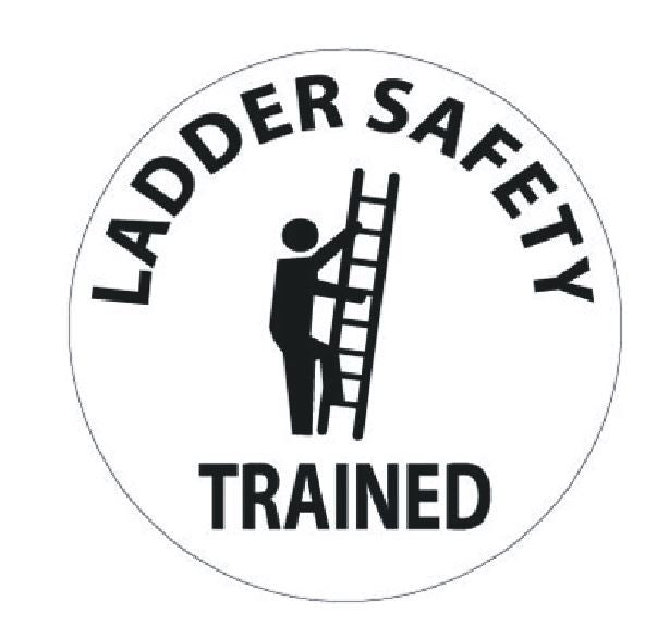 Ladder Safety Trained Hard Hat Decal Hardhat Sticker Helmet Label H235 - Winter Park Products