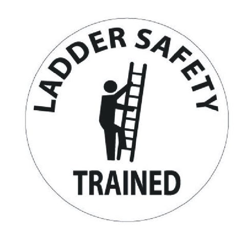 Ladder Safety Trained Hard Hat Decal Hardhat Sticker Helmet Label H235 - Winter Park Products