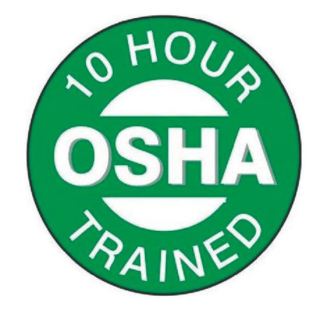 10 Hour OSHA Trained Hard Hat Decal Hardhat Sticker Helmet Label H229 - Winter Park Products