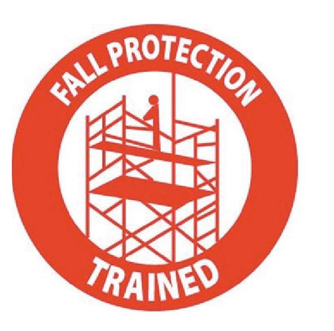Fall Protection Trained Hard Hat Decal Hardhat Sticker Helmet Label H237 - Winter Park Products
