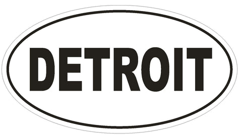 DETROIT City Code Oval Bumper Sticker or Helmet Sticker D952 Michigan - Winter Park Products