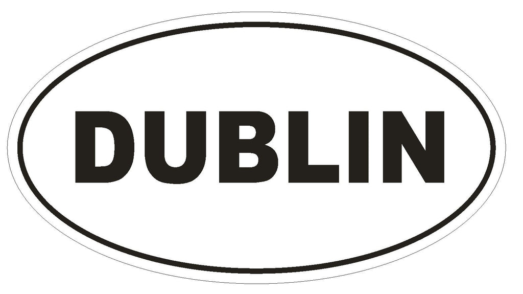 DUBLIN Country Code Oval Bumper Sticker or Helmet Sticker D996 Ireland - Winter Park Products