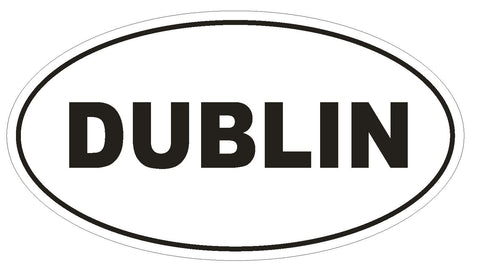 DUBLIN Country Code Oval Bumper Sticker or Helmet Sticker D996 Ireland - Winter Park Products