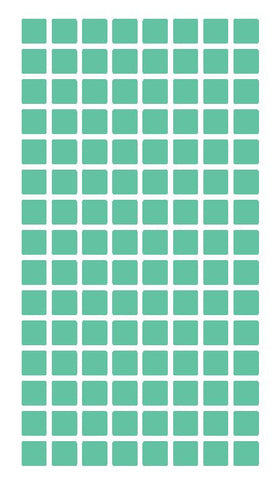 1/4" Mint Green Square Color Coding Inventory Label Stickers Made In The USA - Winter Park Products